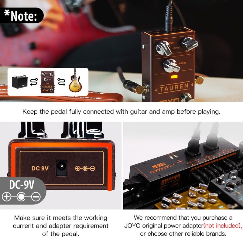 JOYO Overdrive Distortion Pedal R Series High Gain OD Clean Boost to Dist for Electric Guitar Effect (Tauren R-01) - Image 4